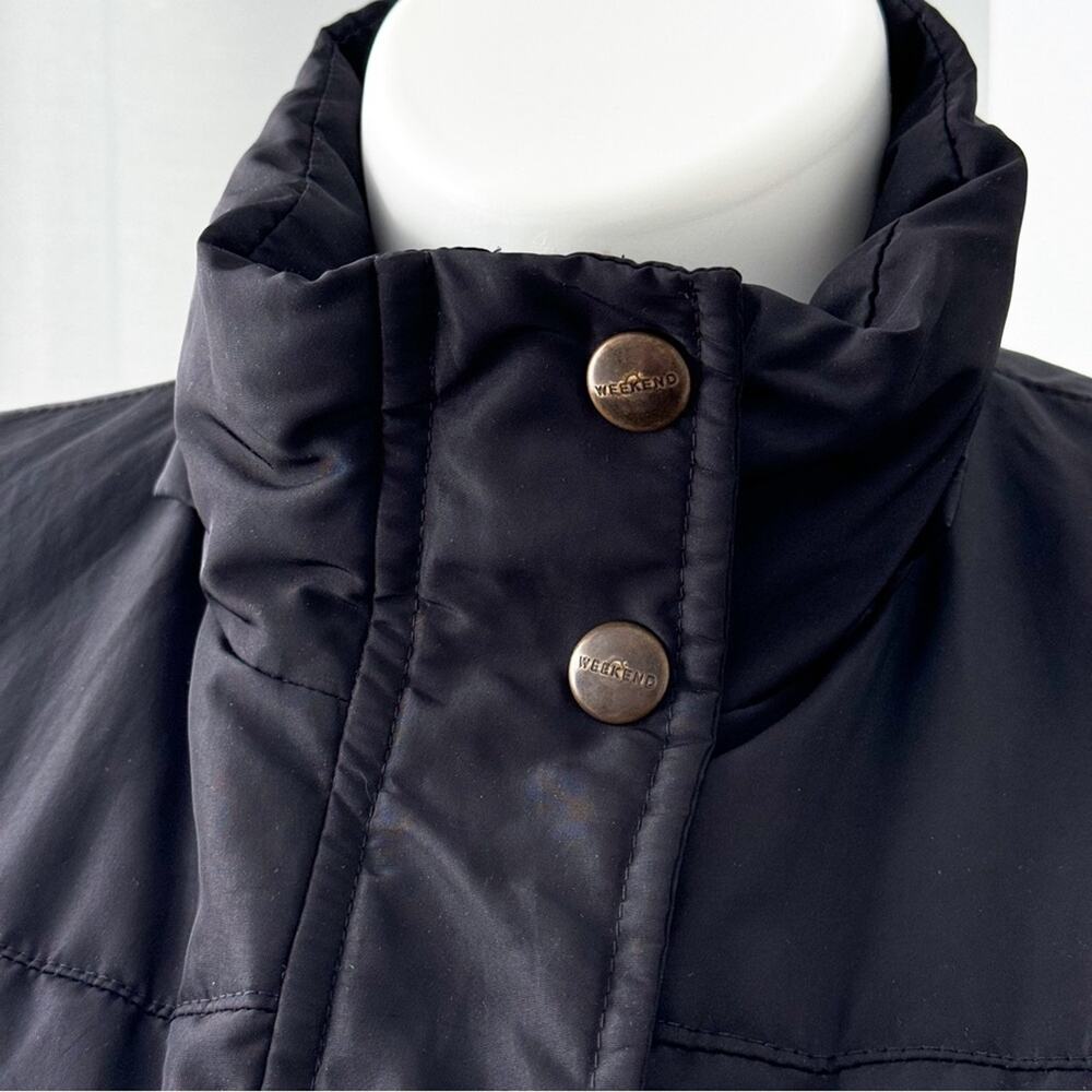 Max Mara Weekend Black Zip Up Long Reversible Puffer Coat Women’s Size US 14 - Picture 3 of 11
